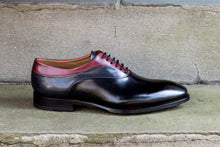 BLACK & RED LEATHER OXFORDS