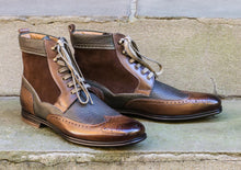 TWO TONE CASUAL DERBY BOOTS