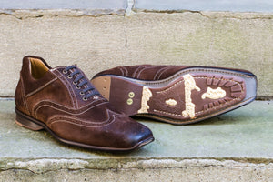 BURNISHED BROWN SUEDE SPORT STYLE SHOES