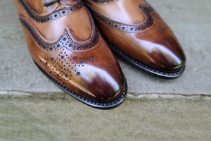 ANTIQUE WHISKEY WINGTIP OXFORDS