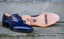MIDNIGHT BLUE LEATHER OXFORDS