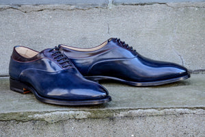 MIDNIGHT BLUE LEATHER OXFORDS